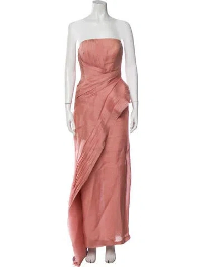 Pre-owned J Mendel Vintage Long Dress In Pink