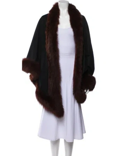 Pre-owned J Mendel Vintage Wool Fur Jacket In Black