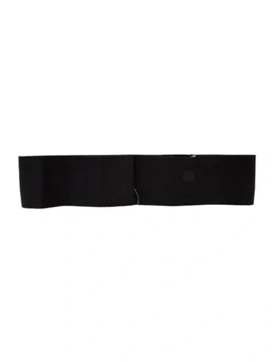Pre-owned J Mendel Wide Waist Belt In Black