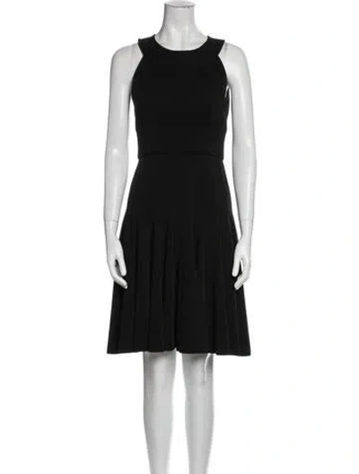 Pre-owned J Mendel Wool Knee-length Dress In Black