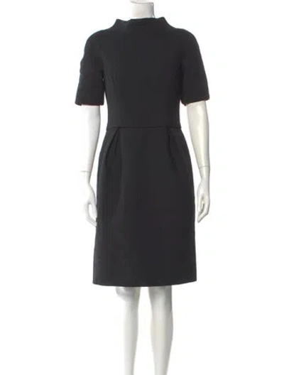 Pre-owned J Mendel Wool Knee-length Dress In Black