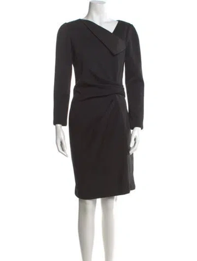 Pre-owned J Mendel Wool Knee-length Dress In Gray