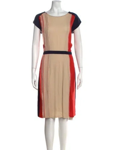 Pre-owned J Mendel Wool Knee-length Dress In Multi