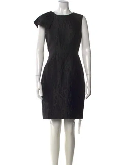 Pre-owned J Mendel Wool Mini Dress In Black
