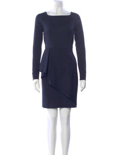 Pre-owned J Mendel Wool Mini Dress In Blue