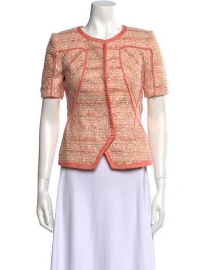 Pre-owned J Mendel Wool Mini Dress In Pink