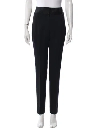 Pre-owned J Mendel Wool Straight Leg Pants In Black