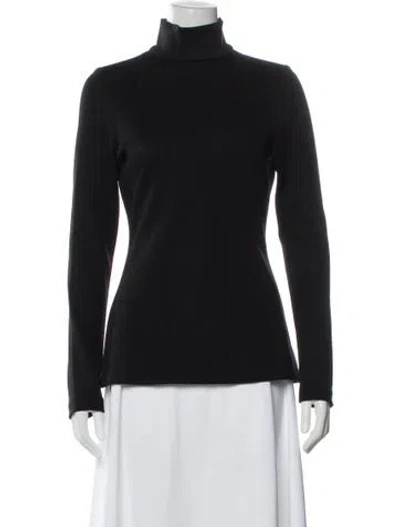 Pre-owned J Mendel Wool Turtleneck Top In Black