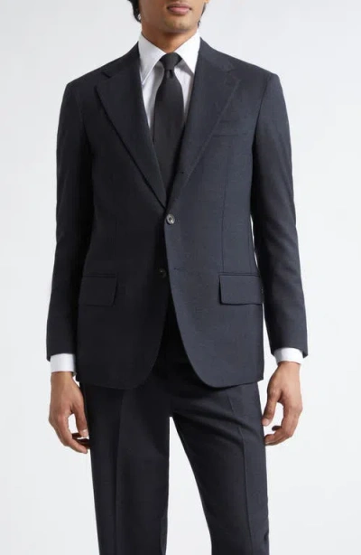 J. Mueser Hopsack Jacket In Blue