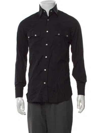 Pre-owned J. Mueser Long Sleeve Western Shirt In Black