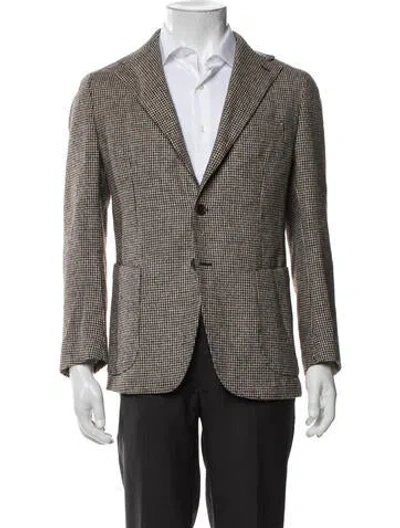 Pre-owned J. Mueser Tweed Pattern Blazer In Multicolor