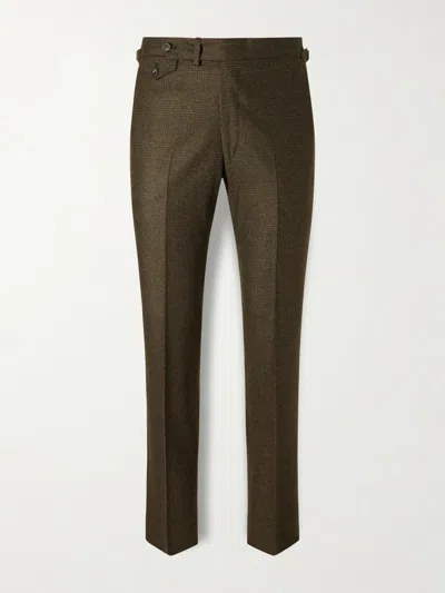 J. Mueser Waverly Straight-leg Virgin Wool Suit Trousers In Green
