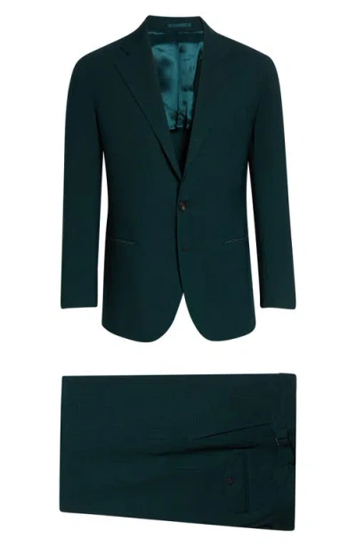 J. Mueser Waverly Virgin Wool Suit In Green