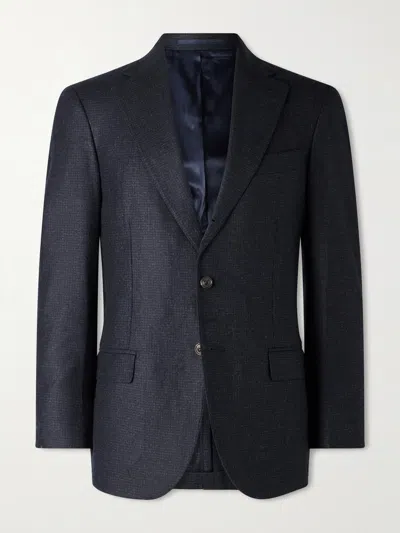 J. Mueser Waverly Wool Suit Jacket In Blue