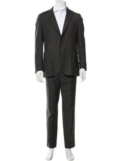 Pre-owned J. Mueser Wool Two-piece Suit In Grey