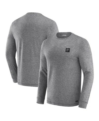 J. Palmer Men's Black Atlanta Falcons Four Down Long Sleeve T-shirt In Gray