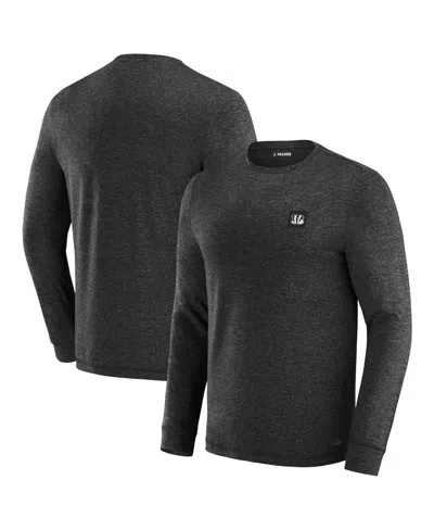 J. Palmer Men's Black Cincinnati Bengals Four Down Long Sleeve T-shirt In Gray