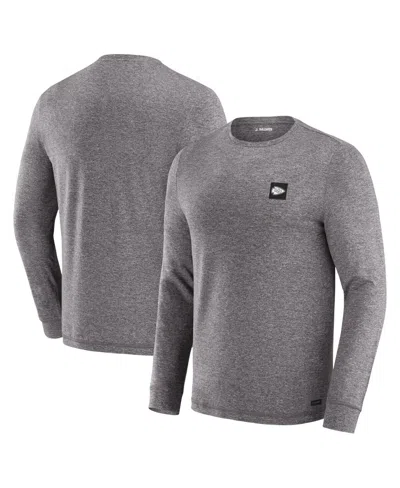 J. Palmer Men's Black Kansas City Chiefs Four Down Long Sleeve T-shirt In Gray