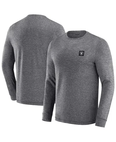 J. Palmer Men's Black Las Vegas Raiders Four Down Long Sleeve T-shirt In Gray