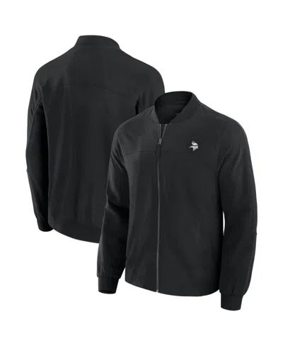J. Palmer Men's Black Minnesota Vikings Lightweight Cover-4 Tri-blend Full-zip Jacket