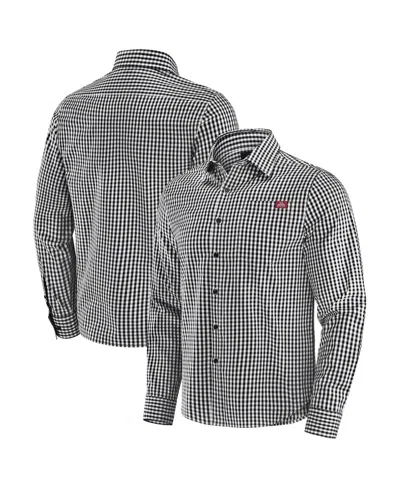 J. Palmer Men's Black Ohio State Buckeyes Dual Threat Long Sleeve Button-up Shirt In Gray