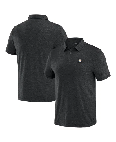 J. Palmer Men's Black Pittsburgh Steelers Four Down Polo Shirt