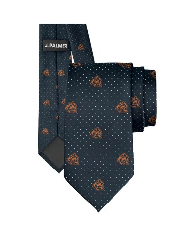 J. Palmer Men's Chicago Bears Game Day Polka Dot Tie In Black