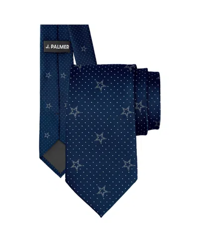 J. Palmer Men's Dallas Cowboys Game Day Polka Dot Tie In Blue
