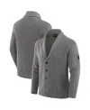 J. Palmer Men's Graphite Minnesota Vikings The Playmaker Cardigan Raglan Sweater In Gray