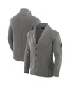 J. Palmer Men's Graphite Minnesota Vikings The Playmaker Cardigan Raglan Sweater In Gray