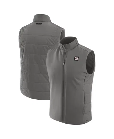 J. Palmer Men's Graphite New York Giants Front Office Full-zip Vest In Gray