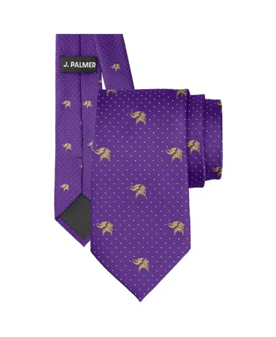 J. Palmer Men's Minnesota Vikings Game Day Polka Dot Tie In Pattern