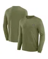 J. Palmer Men's Olive Green Bay Packers In-the-pocket Long Sleeve T-shirt In Olive