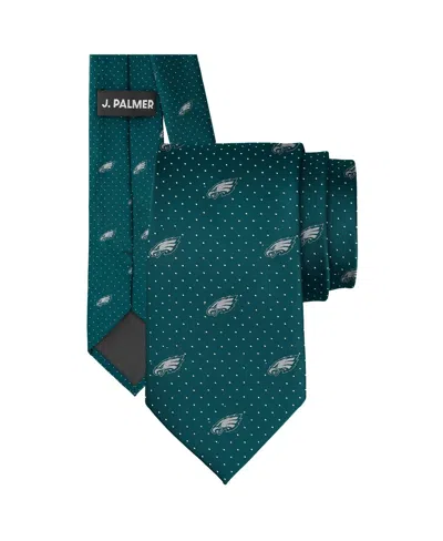 J. Palmer Men's Philadelphia Eagles Game Day Polka Dot Tie In Transparent