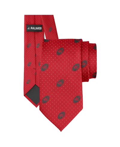 J. Palmer Men's San Francisco 49ers Game Day Polka Dot Tie In Transparent