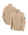 J. Palmer Men's Tan Detroit Lions Franchise Quarter-zip Sweater In Tan