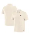 J. Palmer Men's White Ohio State Buckeyes Four Down Polo Shirt In Brown