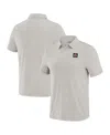 J. Palmer Men's White Ohio State Buckeyes Four Down Polo Shirt In Gray