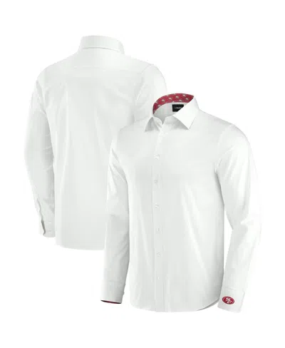 J. Palmer Men's White San Francisco 49ers Man-in-motion Long Sleeve Button-up Dress Shirt