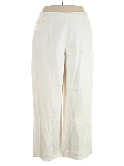 Pre-owned J. Peterman Linen Pants In White