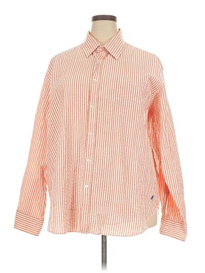 Pre-owned J. Peterman Long Sleeve Button Down Shirt In Orange