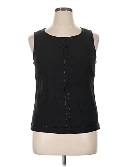 Pre-owned J. Peterman Sleeveless Blouse In Black