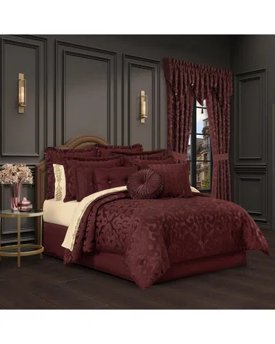 J. Queen Modern J. Queen New York La Boheme Comforter Set In Burgundy