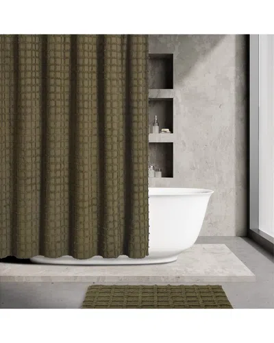 J. Queen Modern Maverick Shower Curtain In Green