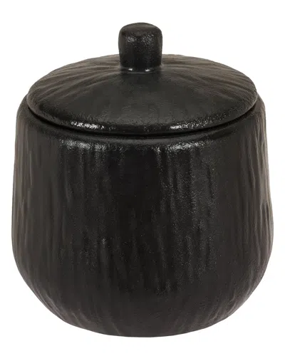 J. Queen Modern Stefano Bath Accessories Jar In Black