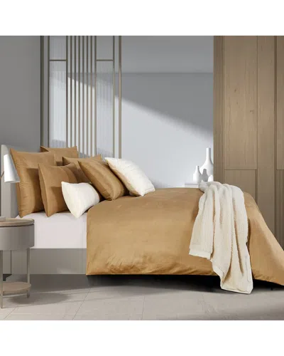 J. Queen Modern Valencia Duvet Cover Set In Brown