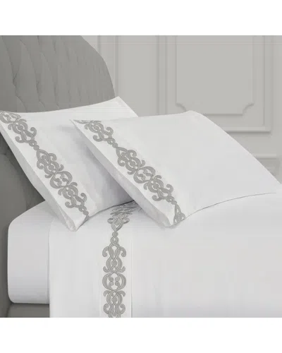 J Queen New York J. Queen New York 300 Thread Count Imperial Sheet Set In White