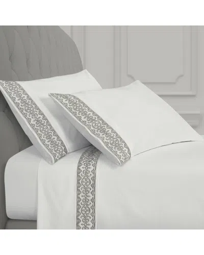 J Queen New York J. Queen New York 300 Thread Count Majestic Sheet Set In White
