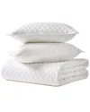 J Queen New York Premier Sateen Quilt Set - White