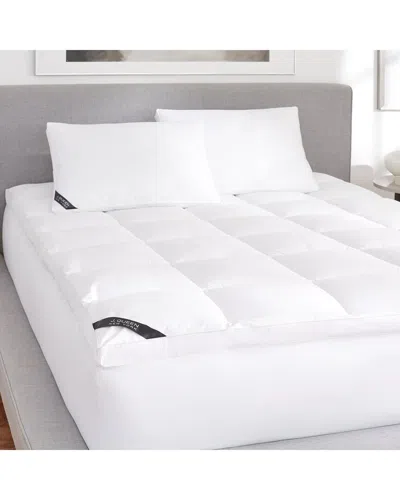 J Queen New York Regency 300 Thread Count Cotton Sateen Mattress Topper, Queen In White